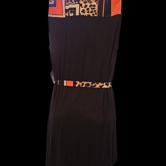 New York & Company Pink, Black, and White Midi Dress - Picture 4 of 5